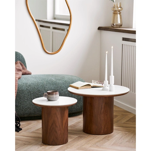 Konferenční stolek Noli kulatý 40 cm moderní keramický do obýváku