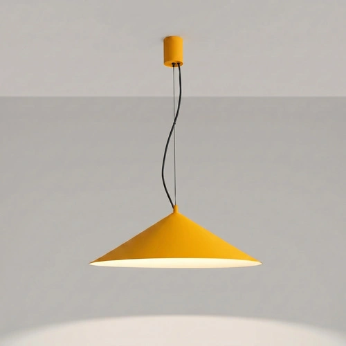 Závěsná lampa FINT žlutá LED do obývacího pokoje nastavitelná moderní