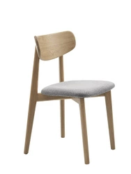 Dřevěná jídelní židle Milos šedá boucle moderní skandinávský dub