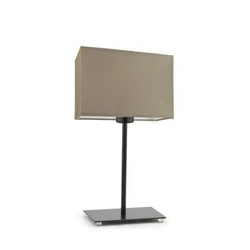 Noční lampička AMALFI moderní béžová s látkovým stínidlem do ložnice a obýváku LYSNE 40 cm