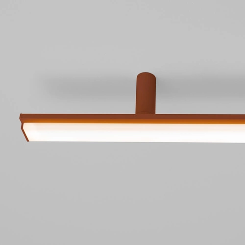 LED stropní svítidlo LAGOM červené moderní do obýváku a kuchyně 4000K Thoro hliník