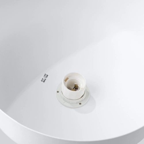 Závěsné svítidlo MARION bílá skandinávský styl kulaté do obýváku a jídelny dřevo ocel 130 cm