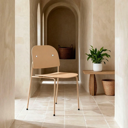 Židle Ravio písková plastová do jídelny a kuchyně moderní