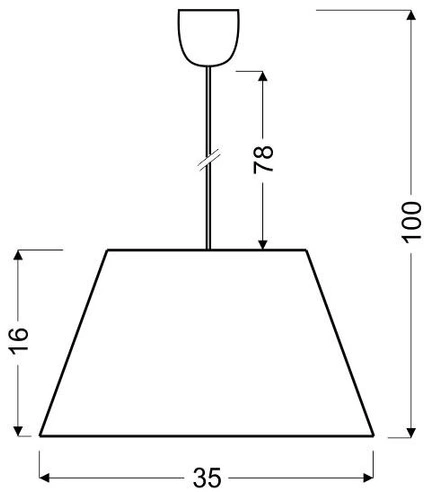 Standard Závěsná lampa 35 1x60W E27 šedá