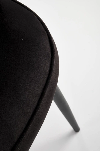 Jídelní židle Sarah arm Intesi černá čalouněná sametová s područkami moderní