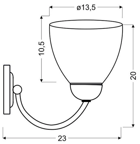 Nástěnné svítidlo Uli retro bílé saténové sklo do obýváku a ložnice CANDELLUX