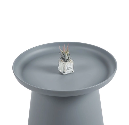 Kulatý konferenční stolek Xena 50 cm šedý moderní skandinávský do obýváku Intesi