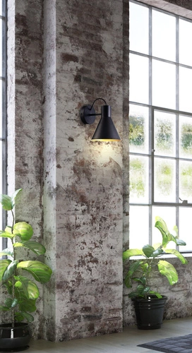 Nástěnné svítidlo More černé matné moderní kovové do obýváku a ložnice CANDELLUX