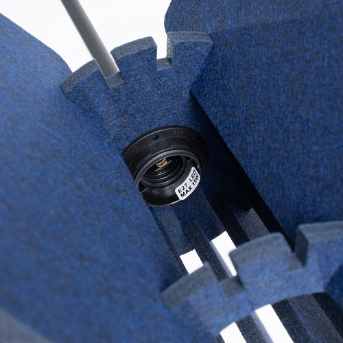 Závěsné svítidlo MULA 45 moderní tmavě modré z filcu do obývacího pokoje a jídelny