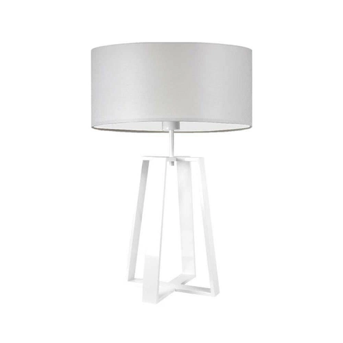 Lampa Thor stínidlo světle šedé stojan bílý