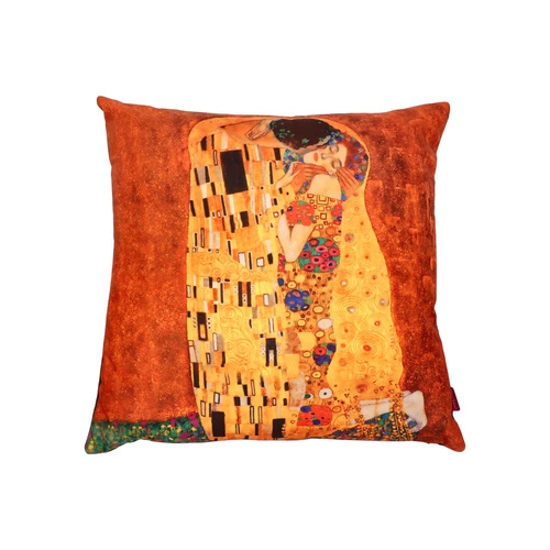 Sametový dekorační polštář Pocałunek Intesi 40x40 zlatý do obýváku antialergenní