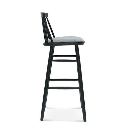 Dřevěná čalouněná barová židle s opěrkou Fameg BST-5910 Windsor na míru do kuchyně