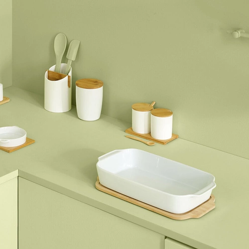 Keramická nádoba s bambusovým víčkem Seramik 0,85l