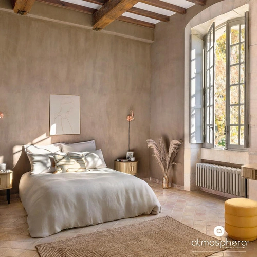 Noční stolek dřevěný Colva 40 cm černý s frézovaným čelem boho Atmosphera