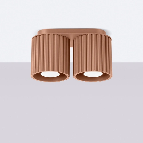 Moderní stropní svítidlo AURA 2 kávové hliník do obýváku a kuchyně GU10