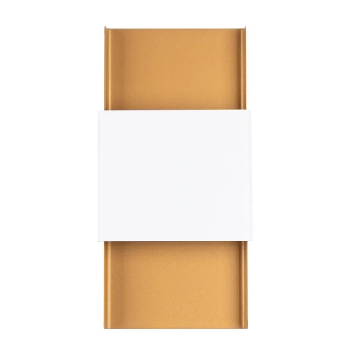 Moderní nástěnné svítidlo DURLIN zlaté a bílé SOLLUX LIGHTING do obýváku a ložnice 40 cm
