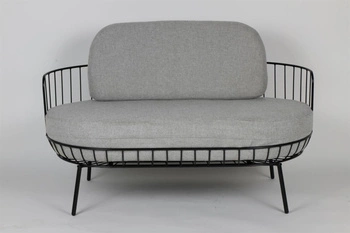 Pohovka Trappola černá šedé polštáře Výprodej