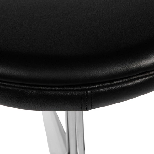 Kožený otočný taburet k Egg křeslu D2.DESIGN černý moderní do obýváku