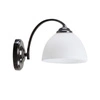 Nástěnné svítidlo Gracja černá perleťová lampa 1x40 E27 bílé stínidlo
