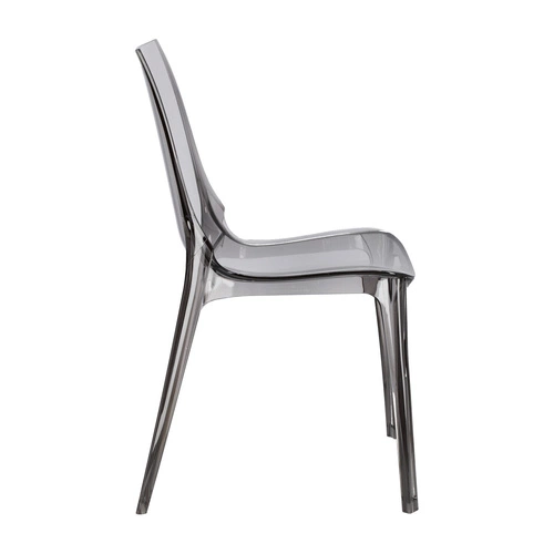 Moderní průhledná jídelní židle stohovatelná z plastu SCAB Design