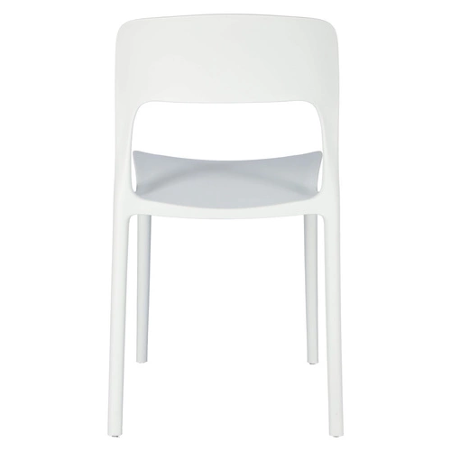 Jídelní a zahradní židle Flexi bílá plastová stohovatelná moderní Intesi