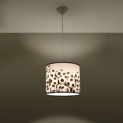 Závěsné svítidlo FOOTBALL B 30 moderní do dětského pokoje černo-bílé 30 cm