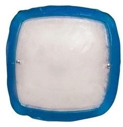 Moderní čtvercové skleněné stropní svítidlo Borgo modré do obýváku a ložnice E27 35 cm