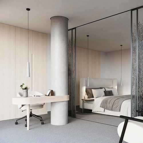 Betonové závěsné svítidlo ELECTRA šedé loftové do obýváku a kuchyně nad ostrůvek 125 cm