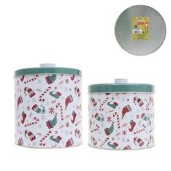 Sada 2 kovových vánočních krabiček Intesi dekorace do kuchyně