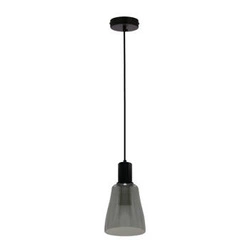 Udin střední závěsná lampa černá 1x15W GU10 stínítko šedé