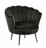 Čalouněné křeslo Korab VIC černý samet glamour do obýváku moderní pohodlné Intesi