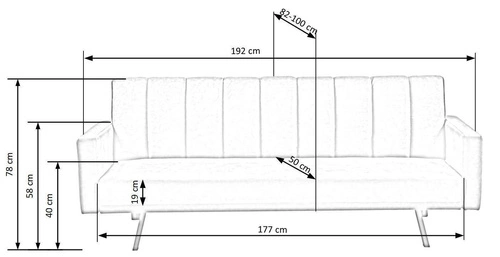 Rozkládací pohovka s funkcí spaní Flow 3místná sametová tmavě zelená do obýváku moderní Intesi