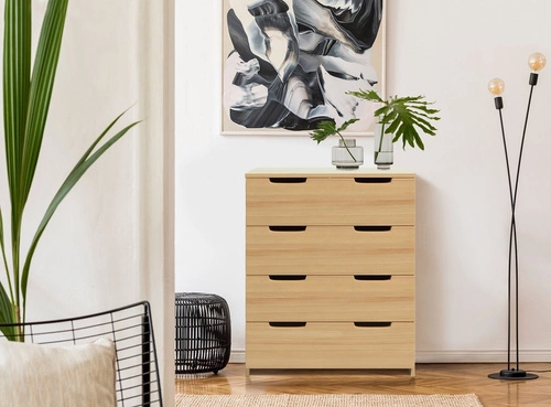 Dřevěná komoda se zásuvkami SKANDICA Spectrum 4 skandinávská do obýváku nebo ložnice 83 cm