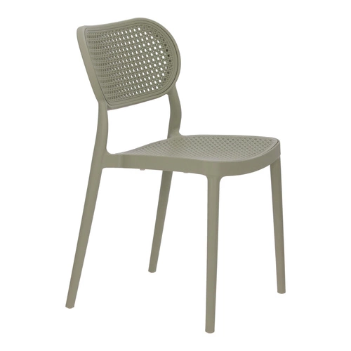 Zahradní židle Bilto Intesi zelená z polypropylenu, snadné čištění, stohovatelná, boho