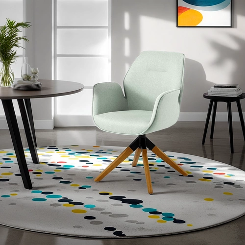 Židle Aura otočná s auto-return, světle šedá