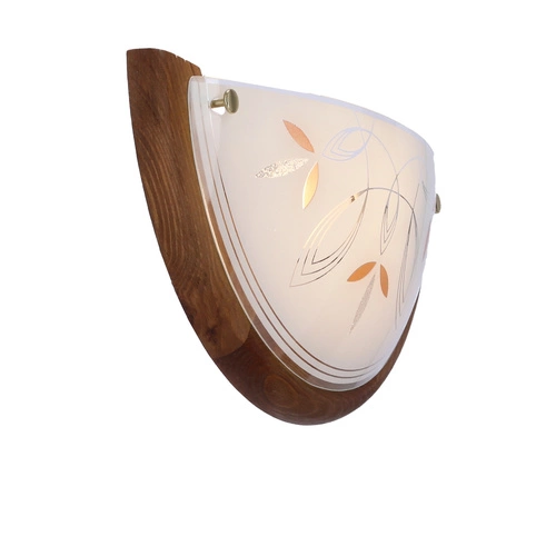 Stropní svítidlo Rustica dřevěné klasické do jídelny a předsíně E27 bílý dub 30 cm