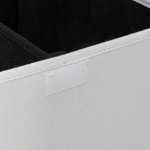 Skládací dvoukomorový koš na prádlo do koupelny Colorama 74 l bílý z MDF a textilu 5five