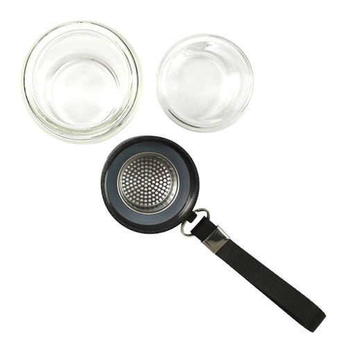 Intesi moderní průhledná láhev s čajovým a bylinkovým sítkem 24 cm