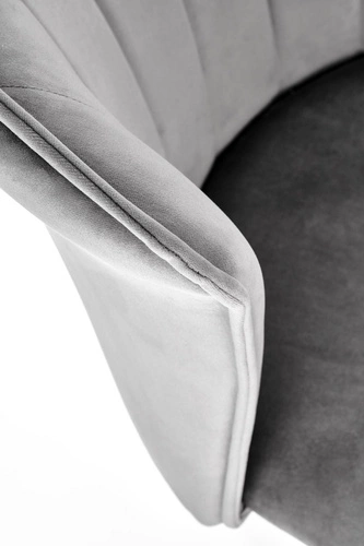 Ergonomická kancelářská židle Cossio sametová šedá otočná moderní do kanceláře Intesi