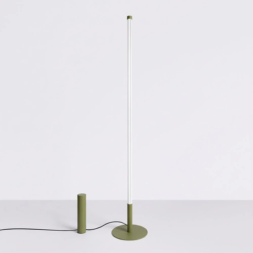 TRANG moderní LED stojací lampa do obývacího pokoje olivová 3000K