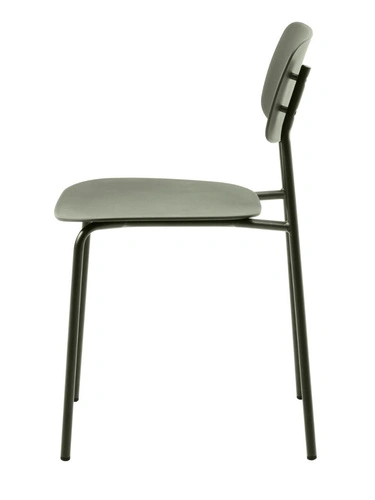 Jídelní židle Kirkland olivová moderní z plastu