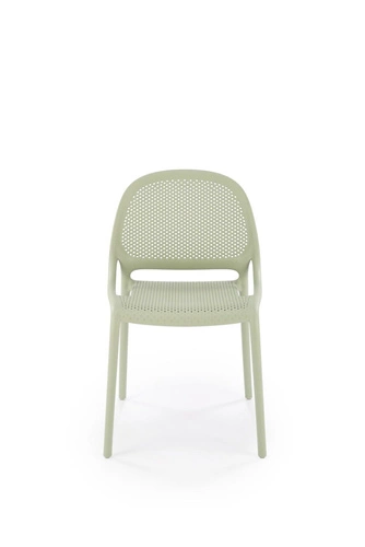 Jídelní a zahradní židle Lynette mátová z plastu, snadno čistitelná, stohovatelná