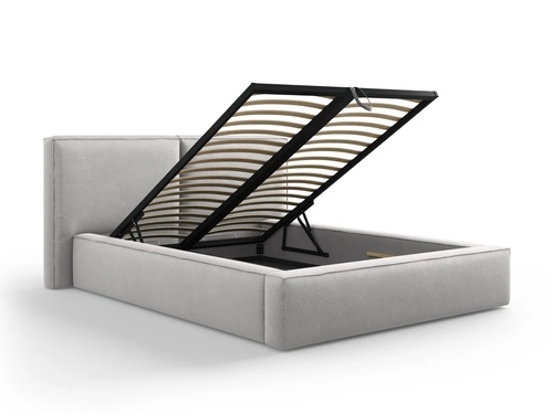 Čalouněná postel Jodie II šedá 140x200 s úložným prostorem moderní do ložnice