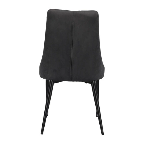 Jídelní židle Magnat čalouněná šedý samet glamour na černých kovových nohách Intesi