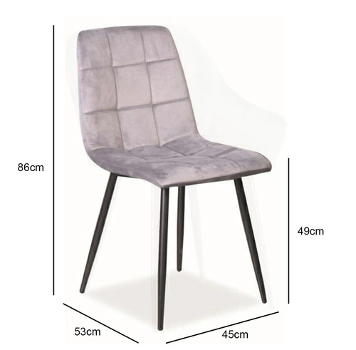 Židle Mello Velvet - Bluvel šedá 14