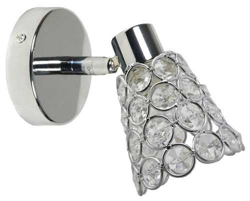 Nástěnné svítidlo glamour Glossy chrom s křišťály, nastavitelné do obýváku a ložnice CANDELLUX