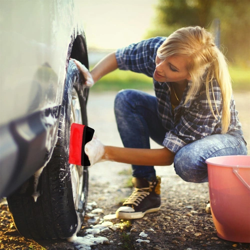 Houba na mytí aut červená/černá