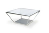 Konferenční stolek Fabio skleněný čtvercový kouřový 100x100 cm moderní do obýváku Intesi