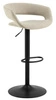 Barová židle Grace béžová čalouněná s opěrkou, výškově nastavitelná, moderní do kuchyně a k ostrůvku Actona