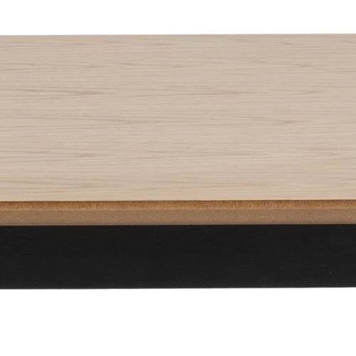 Jídelní stůl Roxby 120x80 cm obdélníkový dřevěný moderní přírodní černé nohy